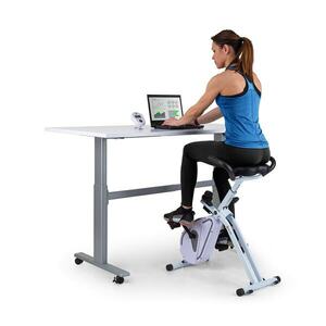 Capital Sports Azura Desk Bike, házi szobabicikli, otthoni edzőgép, szobakerékpár, lendkerék 7, 5 kg, szíjmeghajtás kép