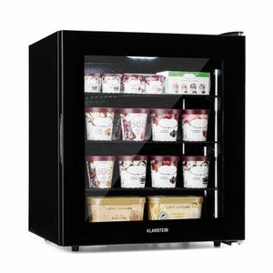 Klarstein IceAge 88, fagyasztó, 88 l, E energiahatékonysági osztály, 2 emelet, termosztát, üveg elülső részlap kép