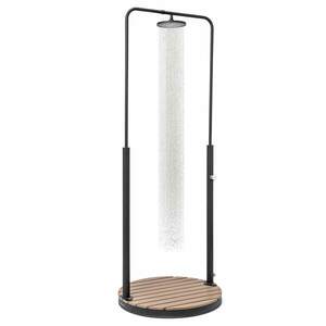 Blumfeldt Sumatra Falls Round, kerti zuhanyzó, WPC, alumínium, Ø 80 cm, kerek kép