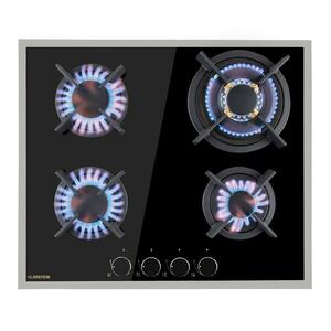 Klarstein Goldflame 4 Prime, gázfőzőlap, 4 Messing égő, üvegkerámia kép