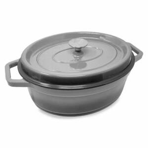 Klarstein Podolica, tepsi, 5, 5 L, edény, öntöttvas, zománcozott, ovális, fogantyúk kép