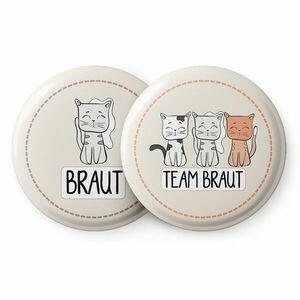 Spielehelden Kätzchen jelvények leánybúcsú ajándék 12 kitűző 5, 6 cm extra nagy leánybúcsú ajándék kép