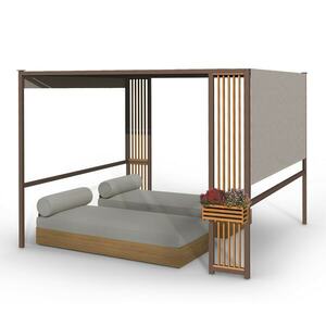 Blumfeldt Valence, pavilon, 3 x 3 m, UV50+, vízlepergető, napelemes LED világítás, napelem kép