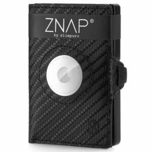Slimpuro ZNAP Airtag Wallet, 8 kártya, érmés rekesz, 8, 9 x 1, 5 x 6, 3 cm (SZ x M x M), RFID-védelem kép
