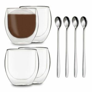 Feelino DUOS Jumbo, duplafalú pohár, 410 ml, kanállal kép