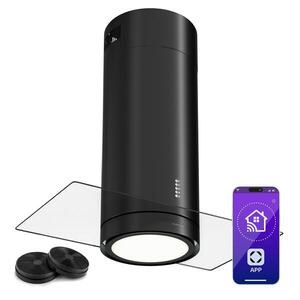 Klarstein Beretta Premium Smart, sziget páraelszívó, 544 m³/h, alkalmazás, elszívás/légkeringetés, LED, aktívszenes szűrő kép