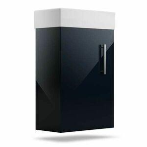 Blumfeldt Johnstone, mosdó és fürdőszoba szekrény, 40 cm, kerámia mosdó, Soft-Close záródású kép