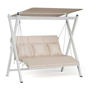 Blumfeldt FlexiSwing hollywoodi hinta 3 üléses Állítható háttámla + napellenző, időjárásálló kép