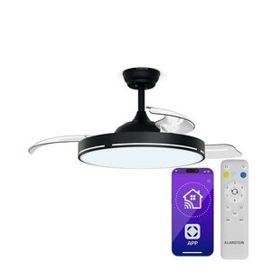Klarstein AirFold, Okos mennyezeti ventilátor, Behúzható szárnyak, Dimmelhető LED fény, Okos kép