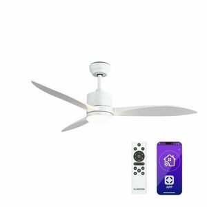 Klarstein SkyBreeze Smart mennyezeti ventilátor, Beltéri és kültéri használat, Intelligens vezérlés, IP44, 40 dB kép