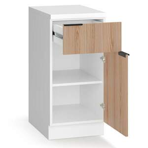 Blumfeldt WoodVista Fiókos szekrény, Robusztus MDF munkalap, Soft-Close zsanérok, Alumínium fogantyúk kép