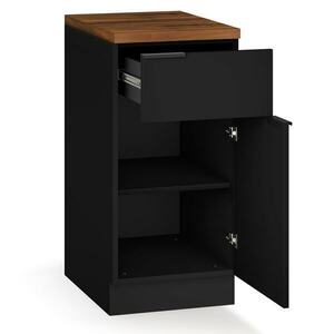 Blumfeldt WoodVista Fiókos szekrény, Robusztus MDF munkalap, Soft-Close zsanérok, Alumínium fogantyúk kép