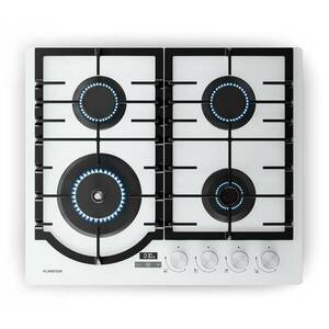 Klarstein Ignito gas cooktop 8 kW, cast iron supports, timer, temperature control kép