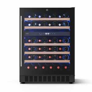 Klarstein Illuminosa pult alatti borhűtő | Kétzónás | 129 liter | 46 palack | 60 cm kép