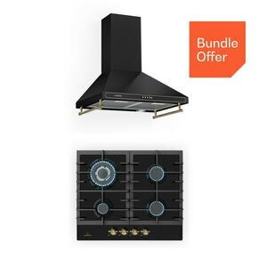 Klarstein Victoria 60 Duo Gázkészlet, Gázfőzőlap, Páraelszívó kép