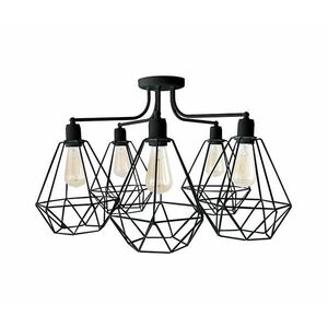 Csillár KARO 5xE27/15W/230V fekete P kép