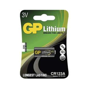 Lítium elem CR123A GP LITHIUM 3V/1400 mAh B1501 kép