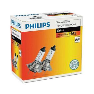 Készlet 2 x autó izzó Philips VISION 12972PRC2 H7 PX26d/55W/12V Phil kép