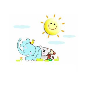 LED gyerekszoba fali lámpa LED/1W/3xAAA napocska ML143 kép