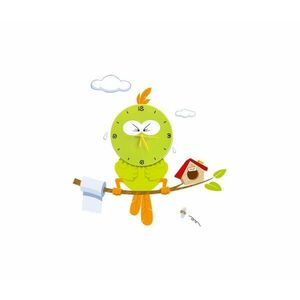 LED Gyerek fali lámpa órával LED/1W/3xAAA madár ML208 kép