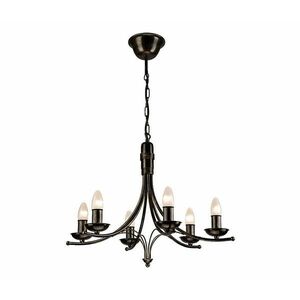 Csillár láncon LUCA 6xE14/40W/230V LM 6.56 CZARN kép