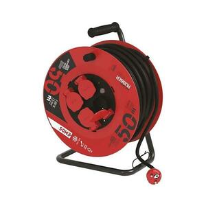 Hosszabbító dob 4 aljzattal 50m piros IP44 P084501 kép