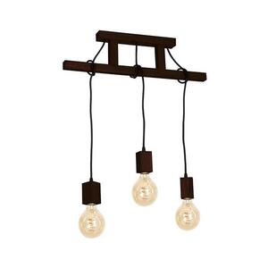 Csillár rúdon JACK 3xE27/40W/230V barna fa 4360 kép