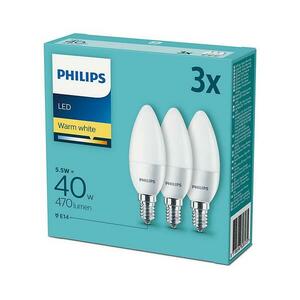 KÉSZLET 3x LED Izzó Philips E14/5, 5W/230V 2700K 8718696828175 kép