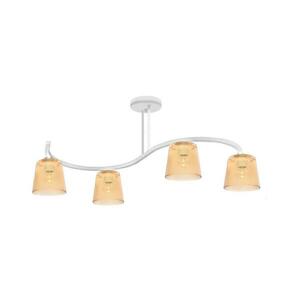 Csillár LUCEA 4xE27/15W/230V fehér/narancssárga W kép