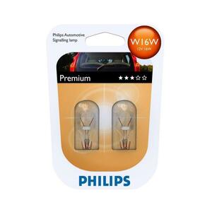 KÉSZLET 2x Autó izzó Philips VISION 12067B2 W16W W2, 1x9, 5d/16W/12V Phil kép