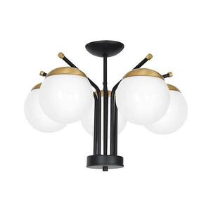 Csillár rúdon CARINA 5xE14/40W/230V fekete MLP4867 kép