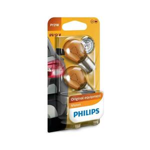 KÉSZLET 2x Autó izzó Philips VISION 12496NAB2 PY21W BAU15s/21W/12V Phil kép