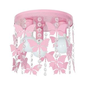 Gyerek mennyezeti lámpa ELZA butterflies 3xE27/60W/230V rózsaszín MLP1165 kép