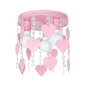 Gyerek mennyezeti lámpa ELZA hearts 3xE27/60W/230V rózsszín MLP 1149 kép