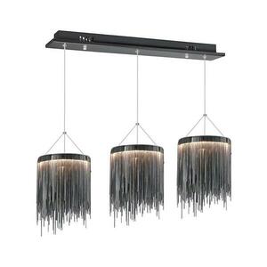 LED Csillár zsinóron CASCATA BLACK 3xLED/54W/230V ML3796 kép