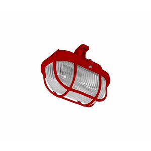 Kültéri mennyezeti lámpa OVAL 1xE27/60W/230V IP44 piros SOP kép