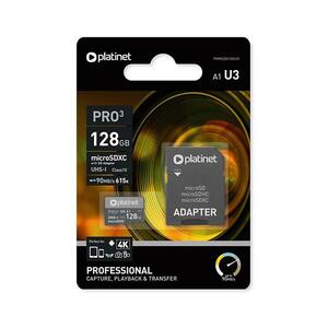 MicroSDXC 128GB U3 Pro A1 90MB/s + SD Adapter PMMSDX128UIII kép