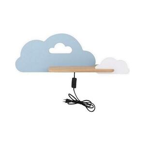 LED gyerekszoba fali lámpa CLOUD polccal LED/5W/230V kék kép
