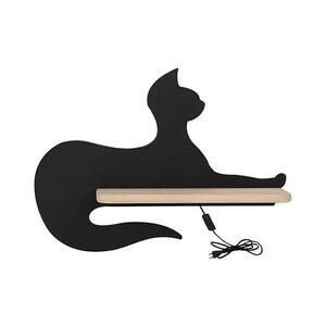 LED gyerekszoba fali lámpa polccal BLACK CAT LED/5W/230V 21 kép