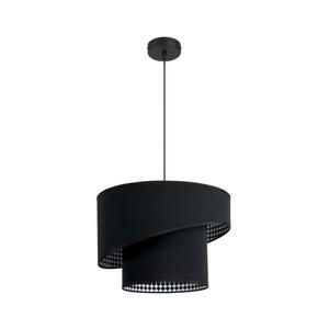 Csillár zsinóron LORI 1×E27/60W/230V ⌀ 35 cm Fekete 0223 kép