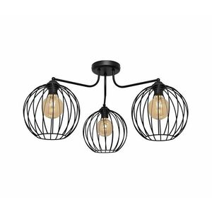 Felületre szerelhető csillár MERCURE 3xE27/15W/230V fekete P kép