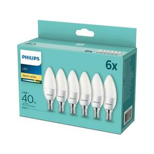 KÉSZLET 6x LED Izzó Philips E14/5, 5W/230V 2700K 8718699774318 kép