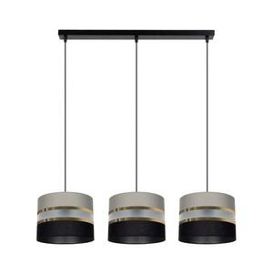 Csillár zsinóron CORAL 3xE27/60W/230V fekete/szürke 0447 kép