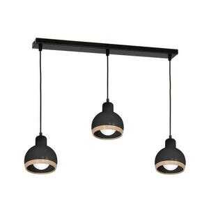 Csillár zsinóron OVAL 3xE27/60W/230V fekete MLP7046 kép