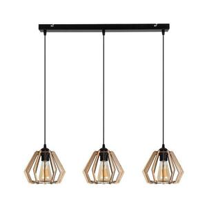 Csillár zsinóron BERGO 3xE27/60W/230V fekete 0004 kép