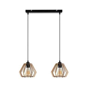 Csillár zsinóron BERGO 2xE27/60W/230V fekete 0003 kép