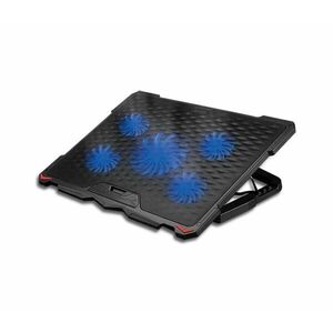 Hűtőpad laptophoz 5x látor 2xUSB fekete PLCP5FB kép