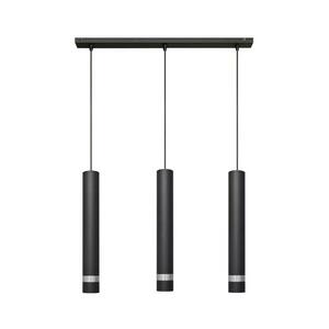 LED Csillár zsinóron TUBA 3xGU10/4, 8W/230V fekete/króm W kép