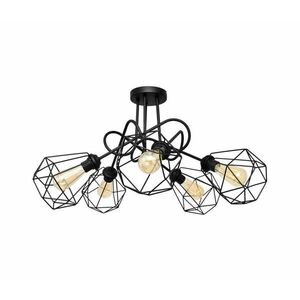 Felületre szerelhető csillár KARO 5xE27/15W/230V fekete W kép