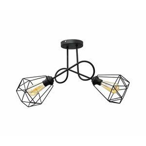 Felületre szerelhető csillár KARO 2xE27/15W/230V fekete W kép